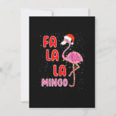 Fa la Mingo Niedlich Pink Flamingo Weihnachtsmannm Einladung (Vorderseite)