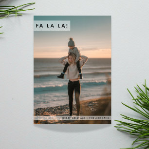 Fa La Modern Family Foto Beach Weihnachtskarte Feiertagskarte