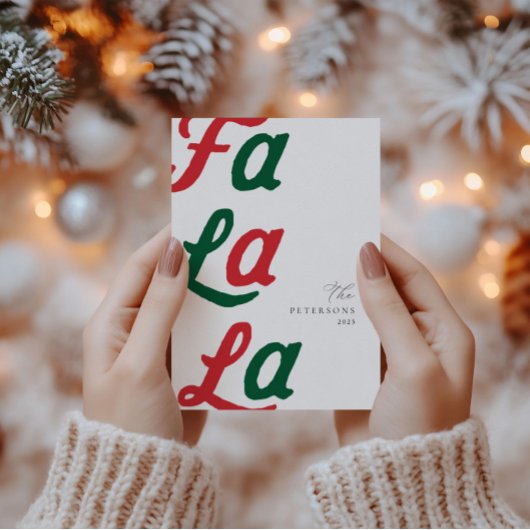 Fa La Modern Red Retro Karierte Weihnachten