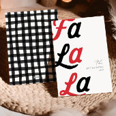 Fa La Modern Red Retro Karierte Weihnachten