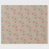 FA LA | Moderne Minimale Kraft Geschenkpapier (Flach)