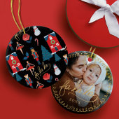 Fa La Nutcracker Weihnachtsgestalterfamilie Foto Keramik Ornament