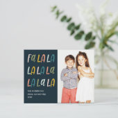 FA LA | Pastellfarben | Niedlicher Urlaub im Foto Postkarte (Stehend Vorderseite)