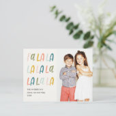 FA LA | Pastellfarben | Niedlicher Urlaub im Foto Postkarte (Stehend Vorderseite)