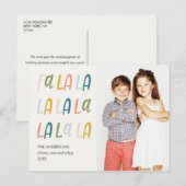 FA LA | Pastellfarben | Niedlicher Urlaub im Foto Postkarte (Vorne/Hinten)