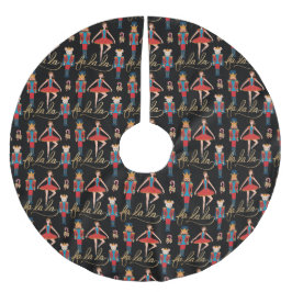 Fa La Pink Nutcracker Weihnachtsballenszene Polyester Weihnachtsbaumdecke