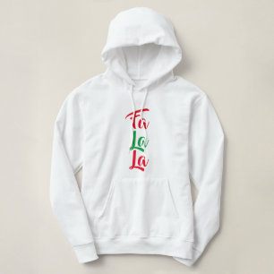 Fa La Red und Green Christmas Hoodie