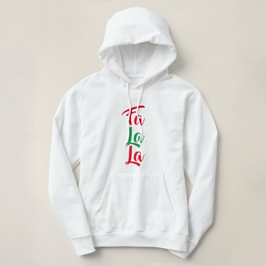 Fa La Red und Green Christmas Hoodie (Design vorne)
