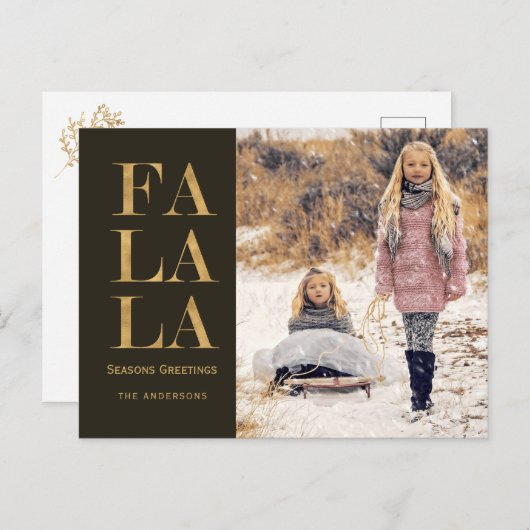 Fa la Rustic Foto Postkarte (Vorne/Hinten)