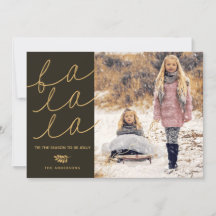 Fa la Rustic Holiday 4 Foto Collage Flat Card