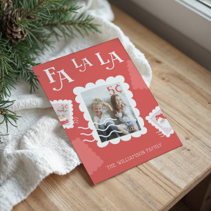 Fa La Santa Claus Weihnachts Briefmarke Foto Feiertagskarte