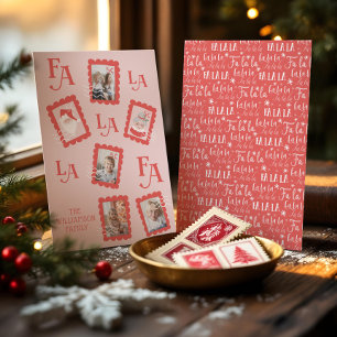 Fa La Santa Claus Weihnachts Briefmarke Foto Feiertagskarte
