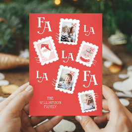 Fa La Santa Claus Weihnachts Briefmarke Foto Feiertagskarte