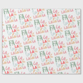 Fa La Script Farbenfrohe Weihnachtslieder Festlich Geschenkpapier (Flach)