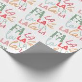 Fa La Script Farbenfrohe Weihnachtslieder Festlich Geschenkpapier (Ecke)