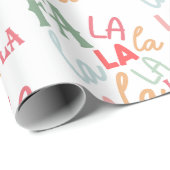 Fa La Script Farbenfrohe Weihnachtslieder Festlich Geschenkpapier (Rolleneckpunkt)