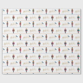 Fa La Stripe Christmas Nutcracker & Mouse King Geschenkpapier (Flach)