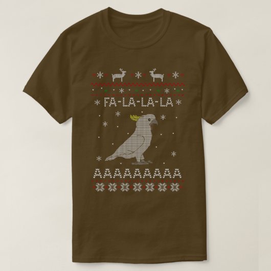 FA LA Ugly Christmas Sulfur Cockatoo T-Shirt (Design vorne)