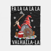 Fa La Valhalla Xmas Gnome Beard Viking Weapon Fleecedecke (Vorderseite)