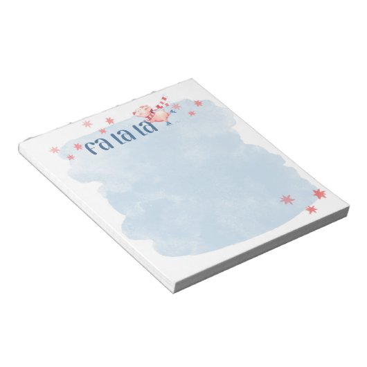 Fa La Winter Piggie Notepad Notizblock (angewinkelt)