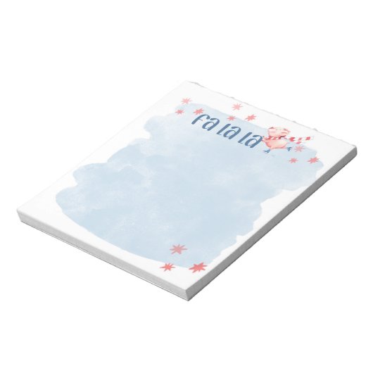Fa La Winter Piggie Notepad Notizblock (Rotiert)