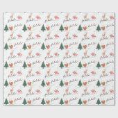 Fa La Winter Wonderland Forest Woodland Tiere Geschenkpapier (Flach)