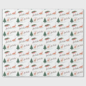 Fa La Winter Wonderland Forest Woodland Tiere Geschenkpapier (Flach)