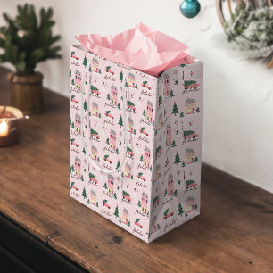 Fa La Zuhause für die Ferienstadt & Pink Retro Van Mittlere Geschenktüte