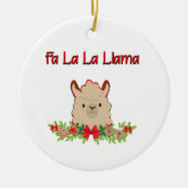 Fa-Lala Lama Keramik Ornament (Vorne)