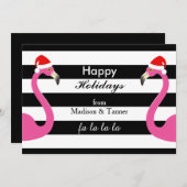 Fa-Lalala Flamingo-Feiertags-Karte Feiertagskarte (Vorne/Hinten)