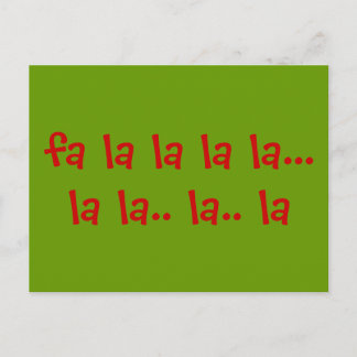 Fa-Lalalala… Lala. La. La Postkarte