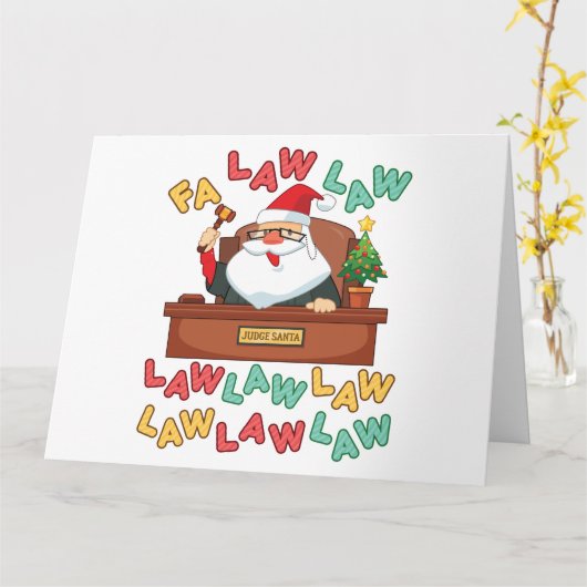 Fa Law Anwalt Weihnachtsmann Karte (Gelbe Blume)