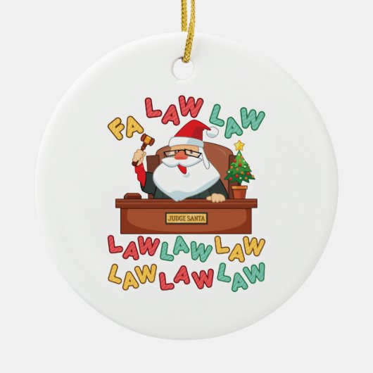 Fa Law Anwalt Weihnachtsmann Keramik Ornament (Vorne)