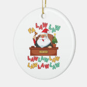Fa Law Anwalt Weihnachtsmann Keramik Ornament (Links)