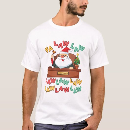 Fa Law Anwalt Weihnachtsmann T-Shirt (Vorderseite)