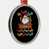 Fa Law Funny Lawyer Weihnachtsrichter Ornament Aus Metall (Rechts)