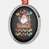 Fa Law Funny Lawyer Weihnachtsrichter Ornament Aus Metall (Links)