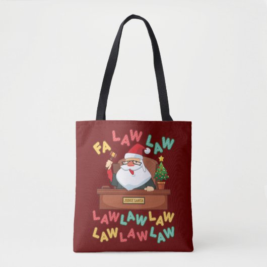 Fa Law Funny Lawyer Weihnachtsrichter Tasche (Vorderseite)