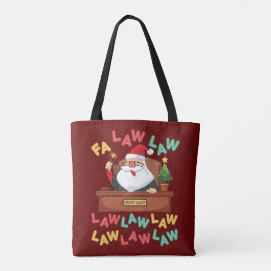 Fa Law Funny Lawyer Weihnachtsrichter Tasche (Rückseite)