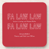 Fa Law Law Funny Lawyer Joke Christmas Getränkeuntersetzer (Vorderseite)