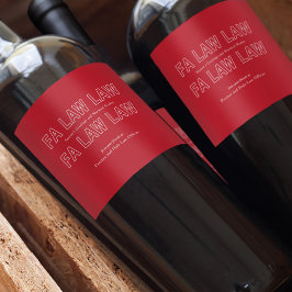 Fa Law Law Funny Lawyer Joke Christmas Weinetikett