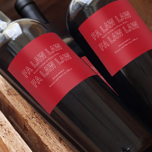 Fa Law Law Funny Lawyer Joke Christmas Weinetikett