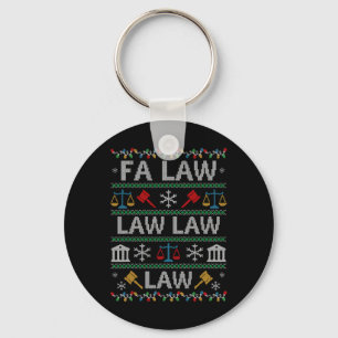 Fa Law Law Vintage Anwalt hässlicher Weihnachtspul Schlüsselanhänger