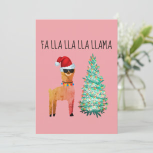 Fa lla lla llama Weihnachtskarte Feiertagskarte