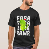 Fa Ra Ra Ra Rawr Funny Christmas T Rex Dinosaur T-Shirt (Vorderseite)