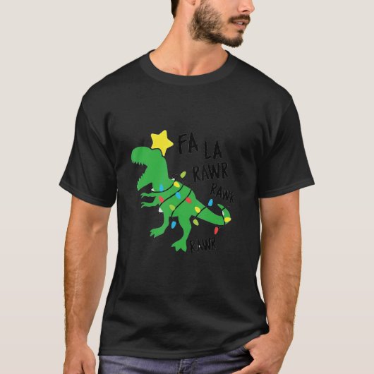 Fa Ra Rawr Santa Rex Dinosaur Weihnachtsdino Xm T-Shirt (Vorderseite)
