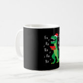 Fa Ra Rawr T-Rex Christmas Carol Funny Funny Fa La Kaffeetasse (Vorderseite Links)
