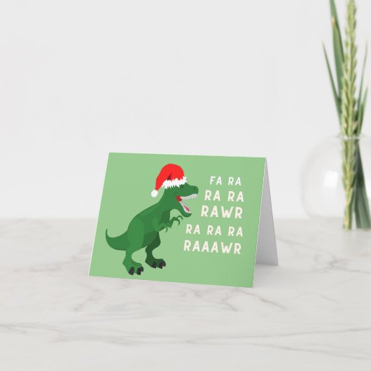 Fa rawr rawr rawr Funny Christmas Karte (Vorderseite)