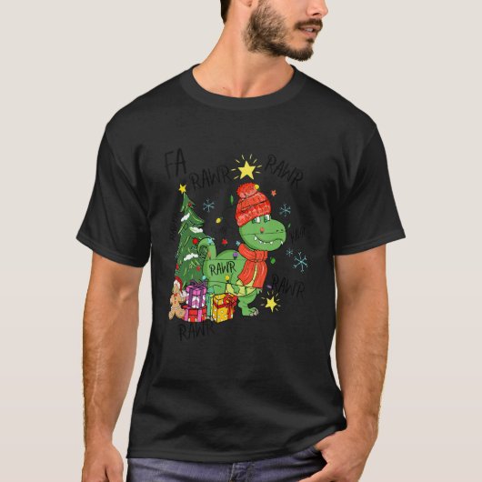 Fa Rawr Rawr rex Christmas T-Shirt (Vorderseite)