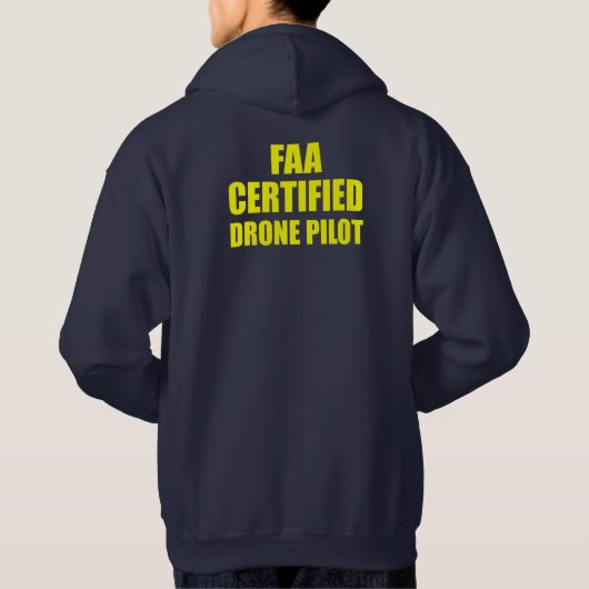 FAA Certified Drone Pilot Quadcopter UAV Hoodie (Rückseite)